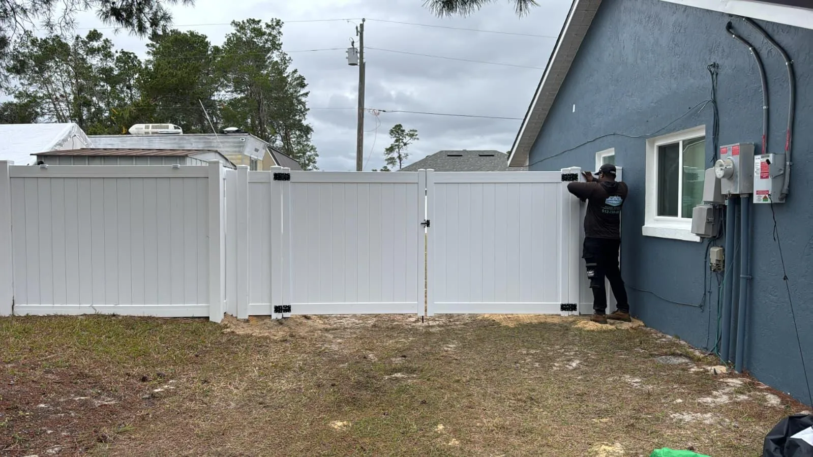 Vinyl privacy installed in Central Florida