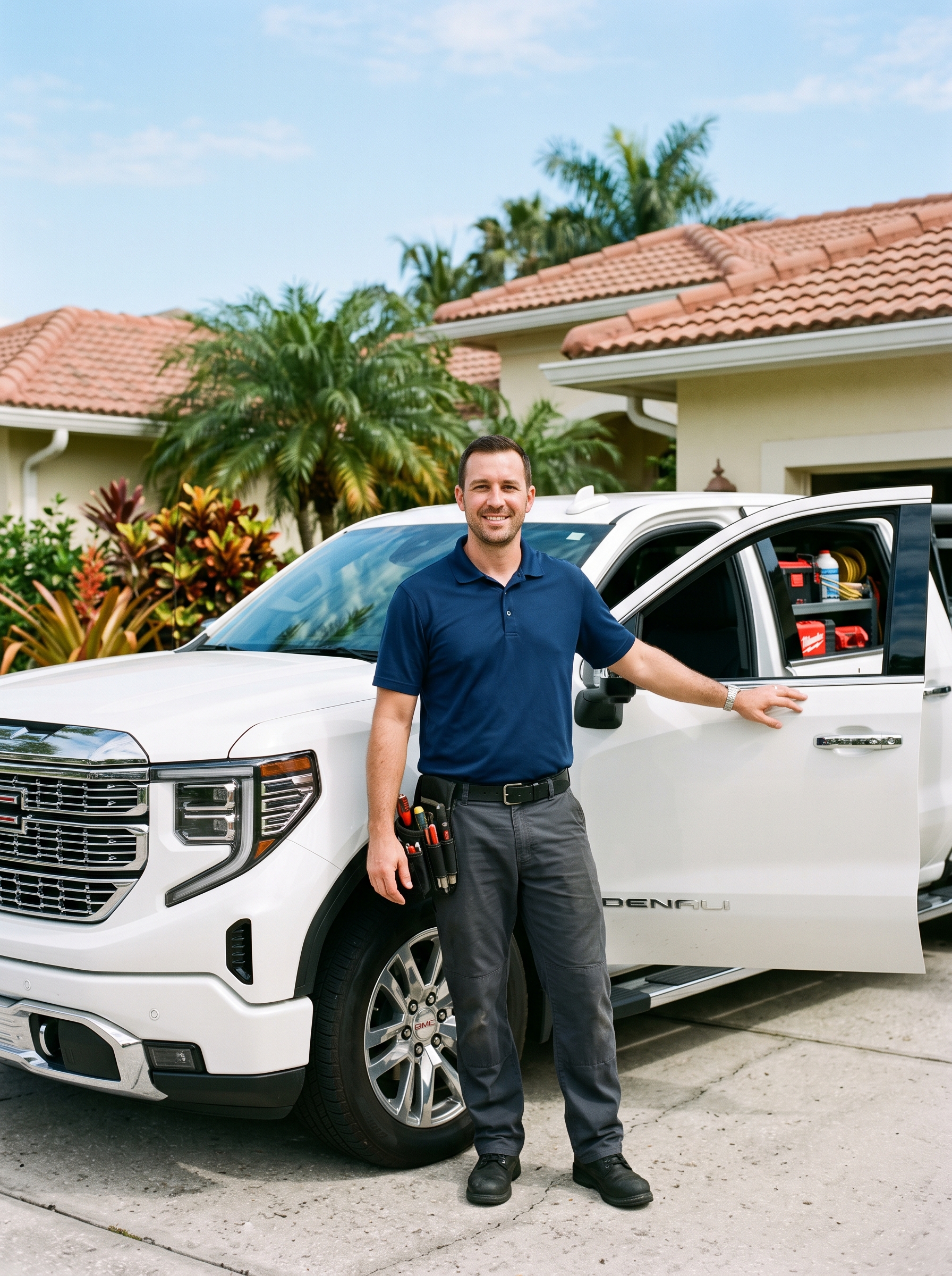 A Crystalline Home Improvement technician at a Central Florida home