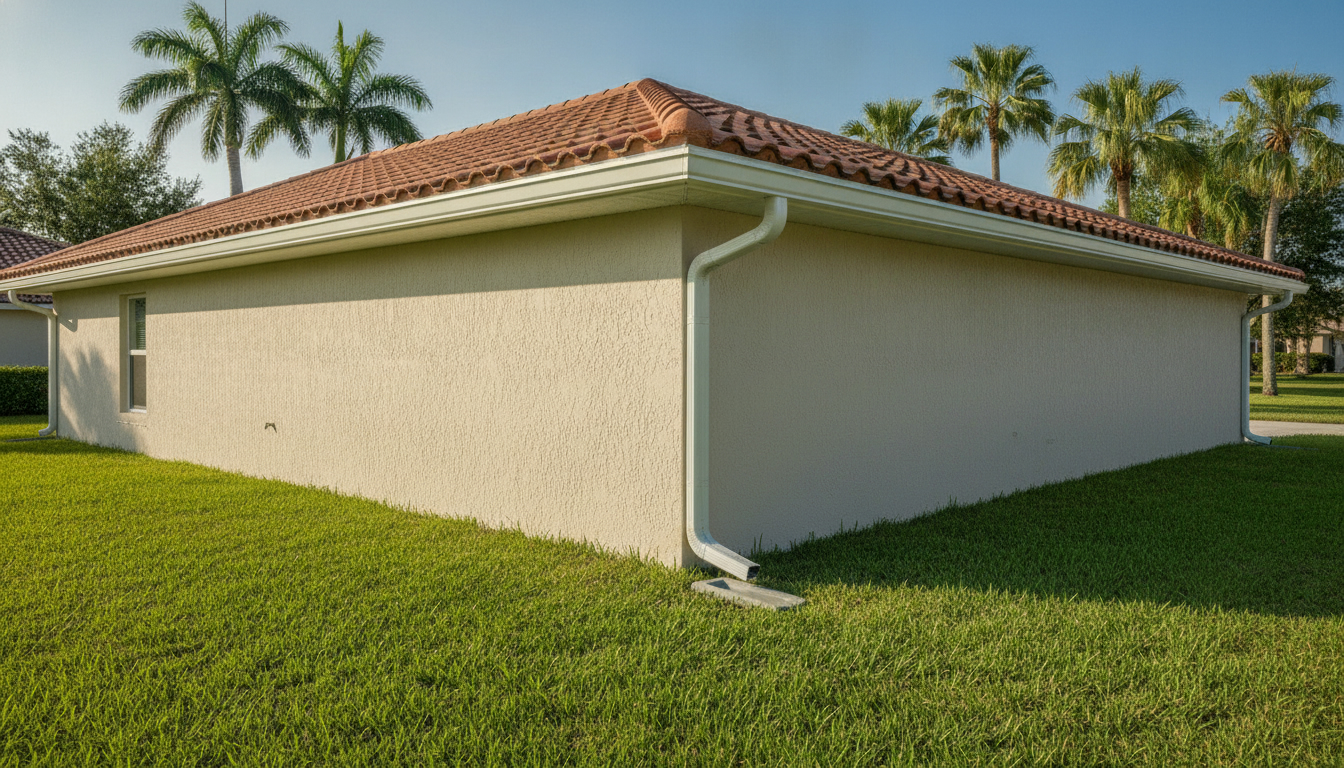 New seamless gutters on a Central Florida home